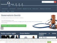 Tablet Screenshot of osservatoriosanita.com
